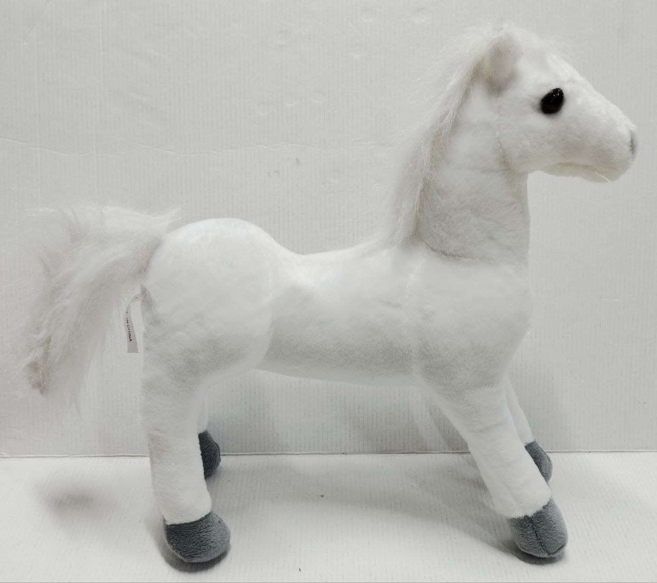 Мягкая игрушка лошадка ,цвет белый,30см