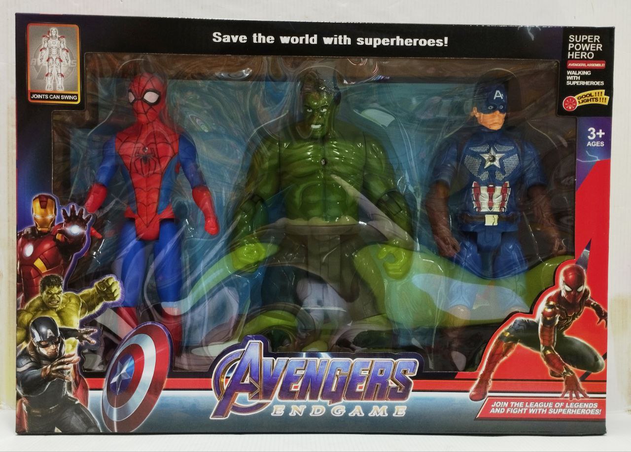 Набор супергероев в коробке из 3-х арт.1990A