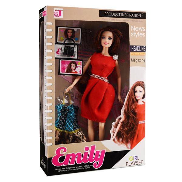 Кукла Леди в красном (28 см, платье, аксесс.) (Вид 2)