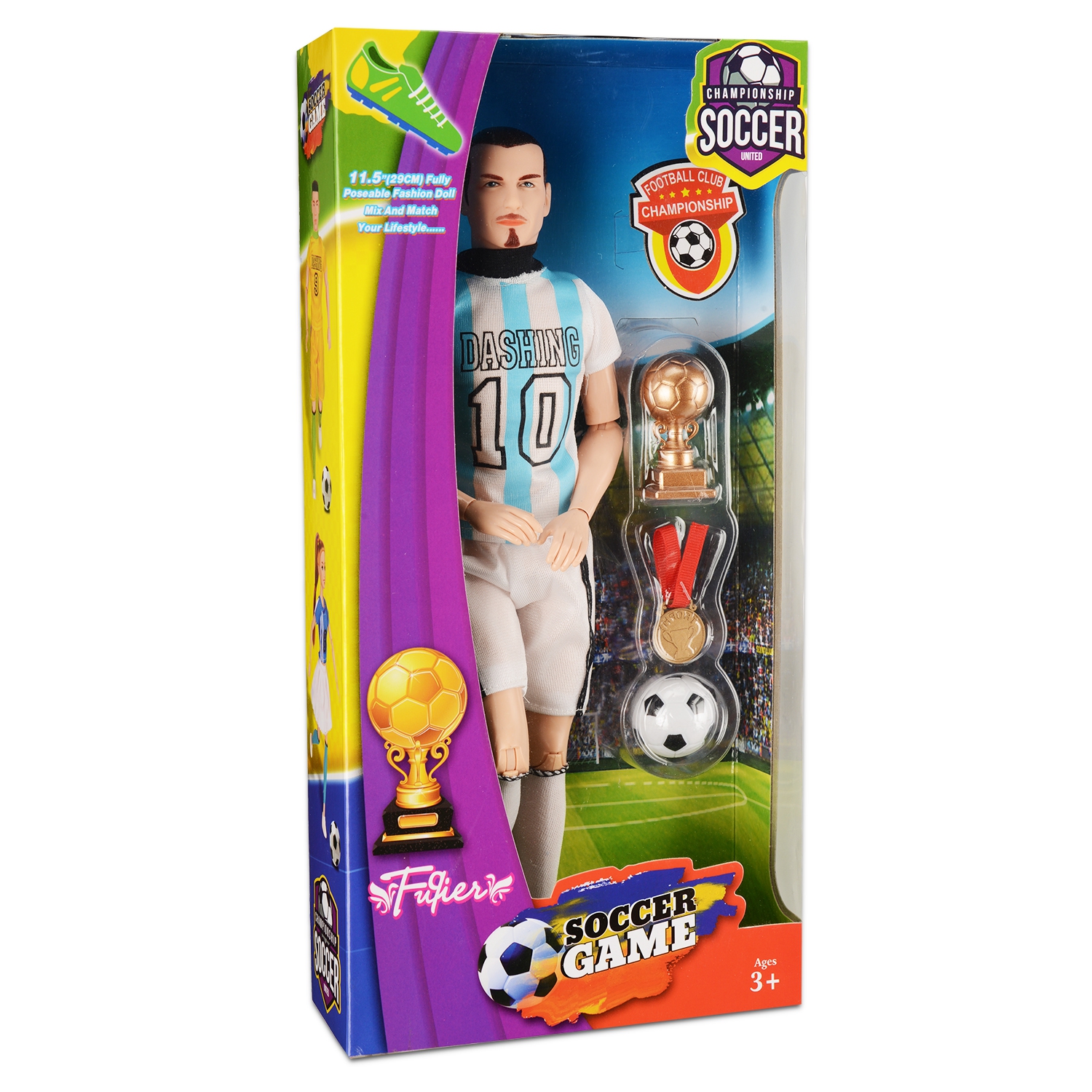 Кукла Чемпион по футболу (28 см, аксесс., в ассорт.) (10702070/011018/0145969/1, КИТАЙ) (Вид 1)