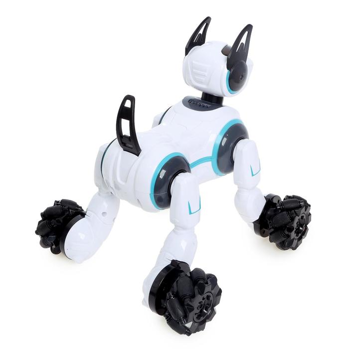 Робот-собака Кибер пёс, световые и звуковые эффекты, работает от аккумулятора, цвет белый   683332 (Вид 3)