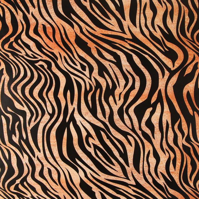 Бумага упаковочная глянцевая «Тигровый принт», 70 х 100 см 7066057 (Вид 1)