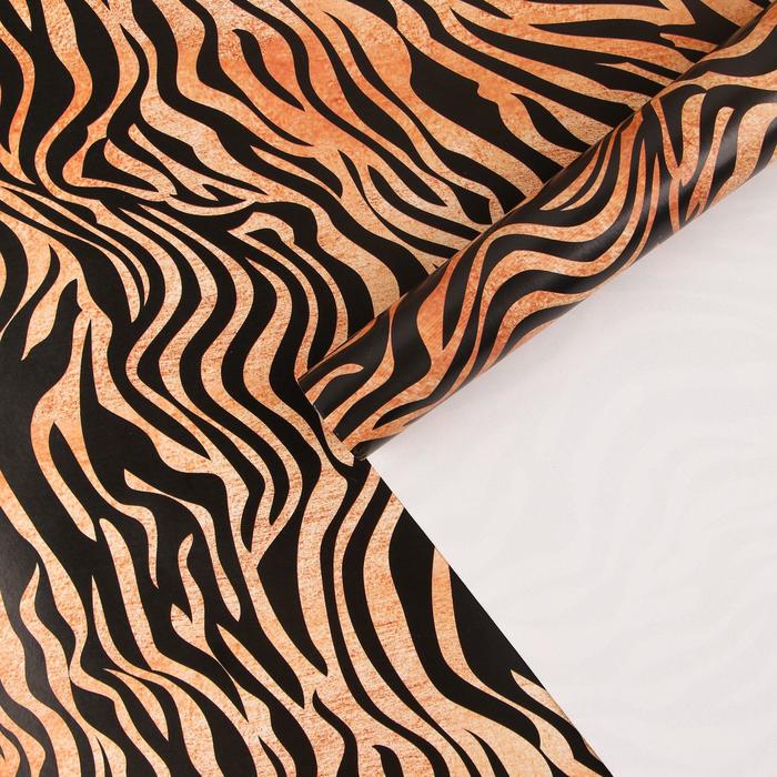Бумага упаковочная глянцевая «Тигровый принт», 70 х 100 см 7066057 (Вид 3)
