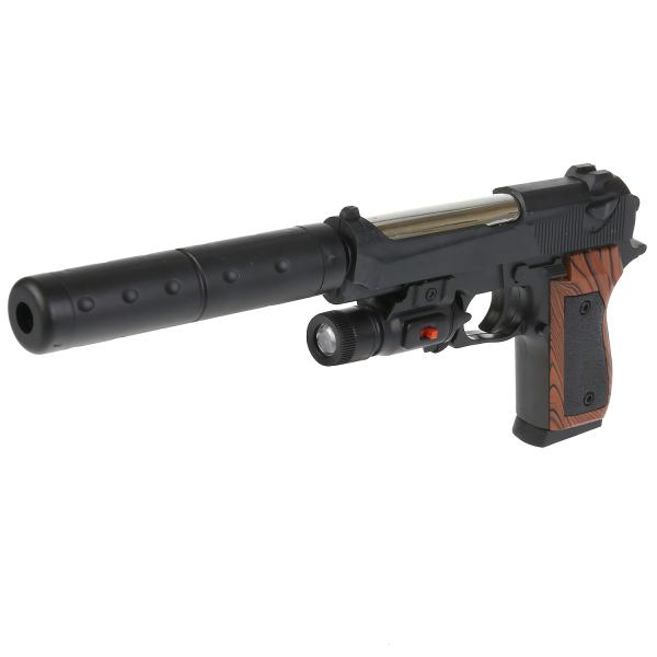 Пистолет с лазер. прицелом, с фонариком К2118-G в кор. 100000251