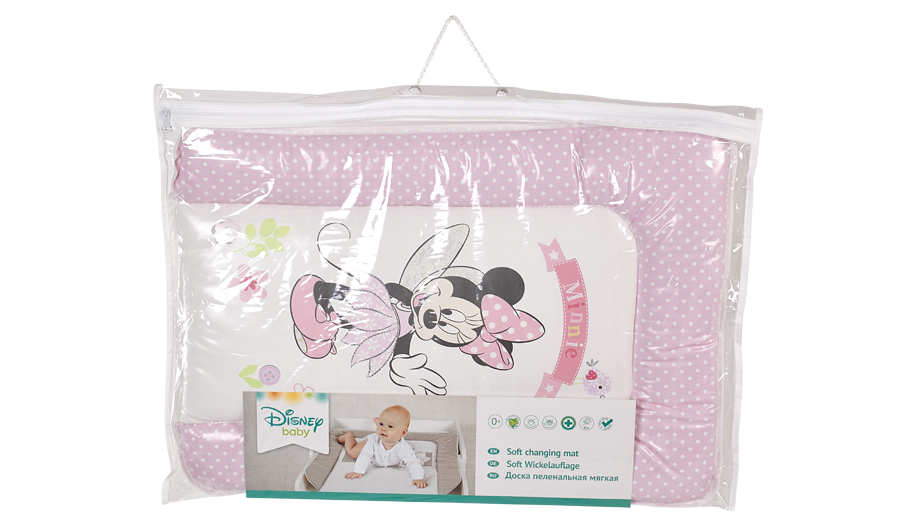 Доска пеленальная мягкая Polini Kids Disney baby Минни Маус Фея 70х50, розовый (Вид 4)