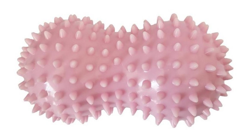 Мяч-ролик массажный двойной Х-Match, 10 см., ПВХ, розовый