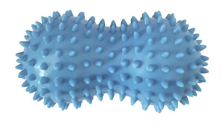 Мяч-ролик массажный двойной Х-Match, 10 см., ПВХ, синий (Вид 1)