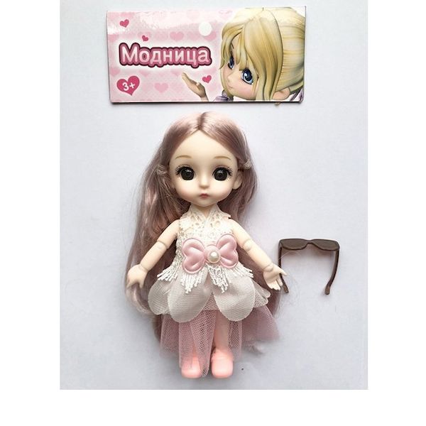 Кукла малышка YL804-6A Модница в пак.